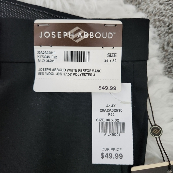 Joseph Abboud Wool Blend Men’s Suit Separate Dress Pants. Size 36x32 New. Size - Picture 5 of 6